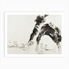 Katsushika Hokusai Chinese Rock Carving Art Print