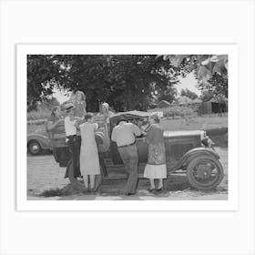 The Elmer Thomas Family At Muskogee Visiting Their Friends To Say Goodbye Before Leaving As Migrants To Californi Art Print