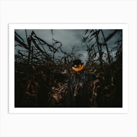 Pumpkin Scarecrow Art Print