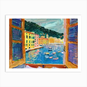 Genoa From The Window View Painting 4 Art Print