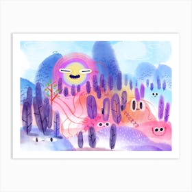 Countryside hug Art Print