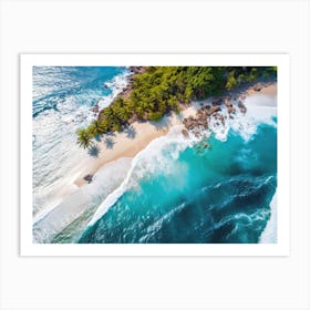 Aerial View Of A Tropical Island 1 Art Print