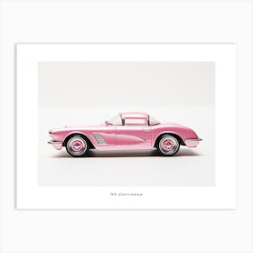 Toy Car 55 Corvette Pink 2 Poster Art Print