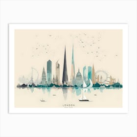 London Skyline Cityscape Art Print