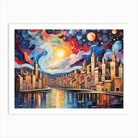 City At Night Art Print