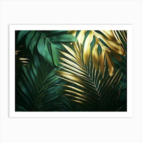 Gold Leaf Background Art Print