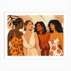 Women In Dresses Art Print