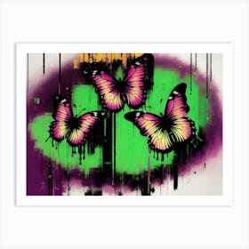 Three Butterflies 2 Art Print