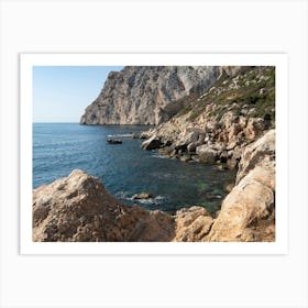 Rocky bay, cliffs and the Mediterranean Sea Art Print