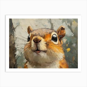 Squirrel In The Woods 4 Art Print