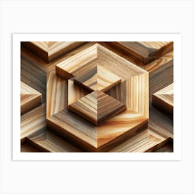 Abstract Wood Art Print