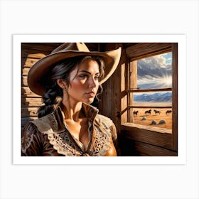 Cowgirl Art Print