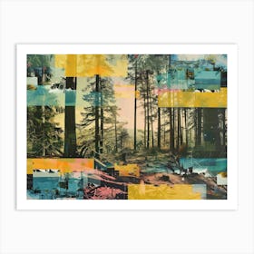 Forest Photo Collage 6 Art Print