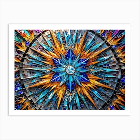 Stained Glass Star 1 Art Print