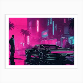 Neon Cityscape Art Print