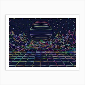 Psychedelic Landscape Art Print