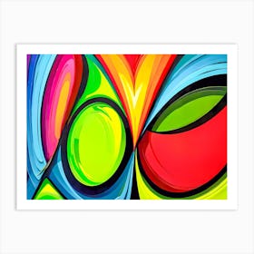 Abstract Vibrant Love Painting Art Print