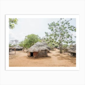 African Village In East Africa Art Print