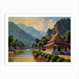 Luang Prabang City 3 Art Print