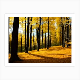 Autumn Trees In The Forest 2 Art Print