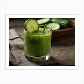 Green Juice With Cucumbers Art Print