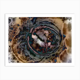 Modern Abstraction Coffee Stains Art Print