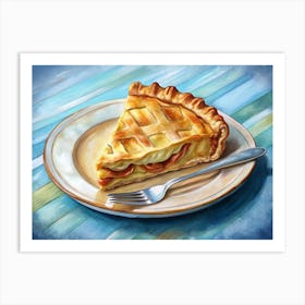 Slice Of Apple Pie On A Plate Art Print