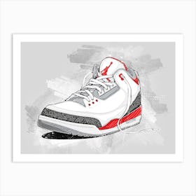 Air Jordan Shoes Painting Art Print