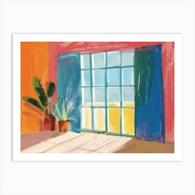 Tel Aviv From The Window View Painting 3 Art Print