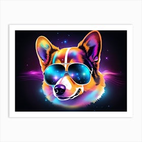 Corgi In Sunglasses 9 Art Print