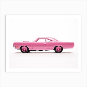 Toy Car 71 Plymouth Road Runner Pink Art Print