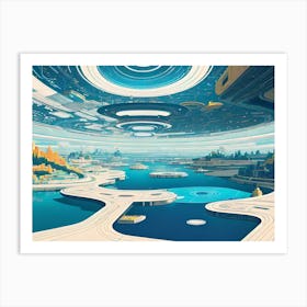 Futuristic City 33 Art Print