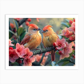 Beautiful Bird on a branch 12 Art Print