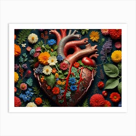 Heart Of Flowers 3 Art Print