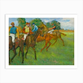 Jockeys On Horses Art Print