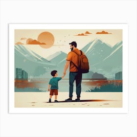 Father And Son Father's Day 7 Art Print