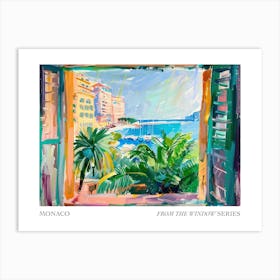 Monaco From The Window Series Poster Painting 3 Art Print