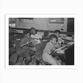 African American Schoolchildren Studying Near Southeast Missouri Farms By Russell Lee Art Print