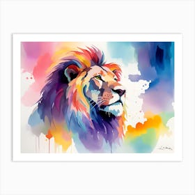 Lion Painting 44 Art Print