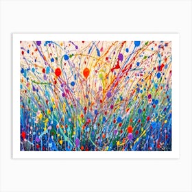 Faa 2 4x3 Abstract Jackson Pollock Interpretation Meadow Flowers Copy Art Print