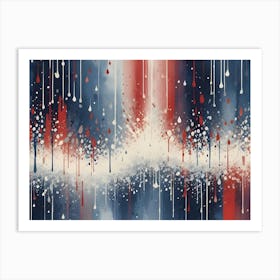 A Vertical Abstract Painting With A Colorful Splatter Effect, Creating A Dynamic And Energetic Design Art Print