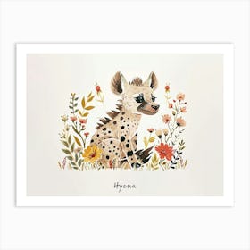 Little Floral Hyena 1 Poster Art Print