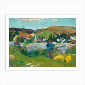 The Swineherd (1888), Paul Gauguin Art Print