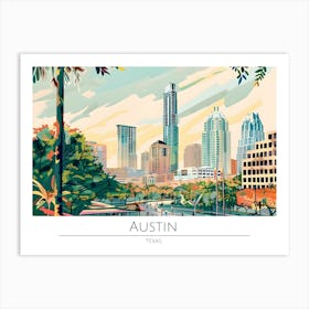 Austin Cityscape 1 Art Print