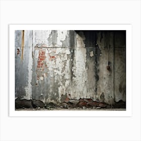 An Intricate Pattern Distressed And Splattered Across A Retro Template Urban Wall Of Weathered Con (5) Art Print