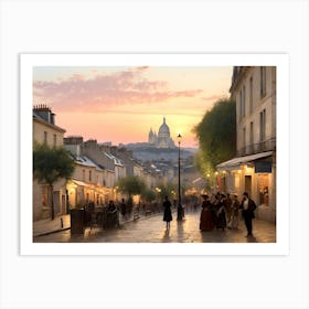 Paris At Sunset 1 Art Print