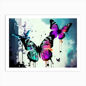 Colorful Butterflies 162 Art Print