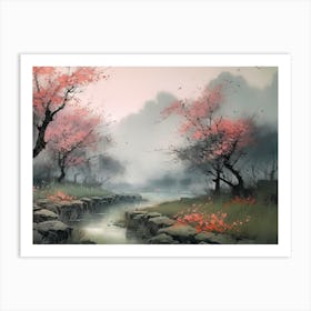 Asian Landscape Painting 14 Art Print