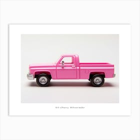 Toy Car 83 Chevy Silverado Pink Poster Art Print