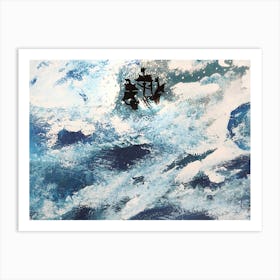 Braving the storm Art Print